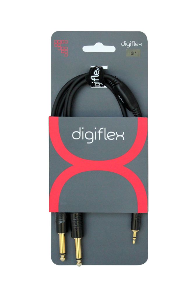 1/8" mini TRS to 2 × 1/4" mono Cable