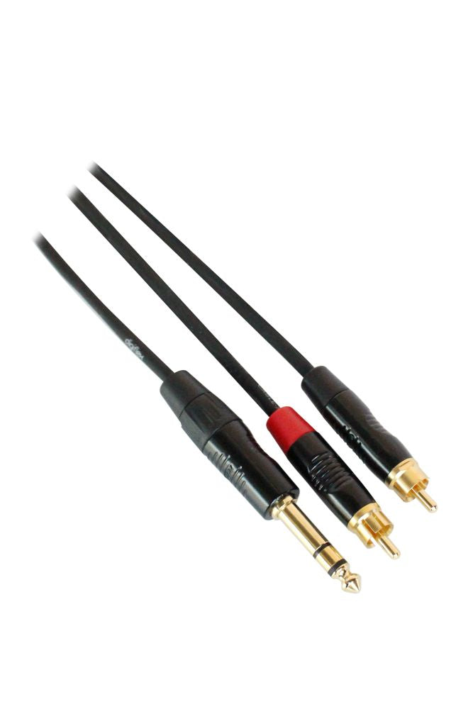 Stereo RCA to 1/4" TRS Cable