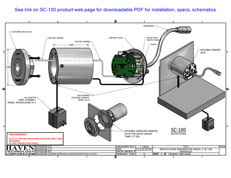 Haven SC-100 Window Mounted Intercom