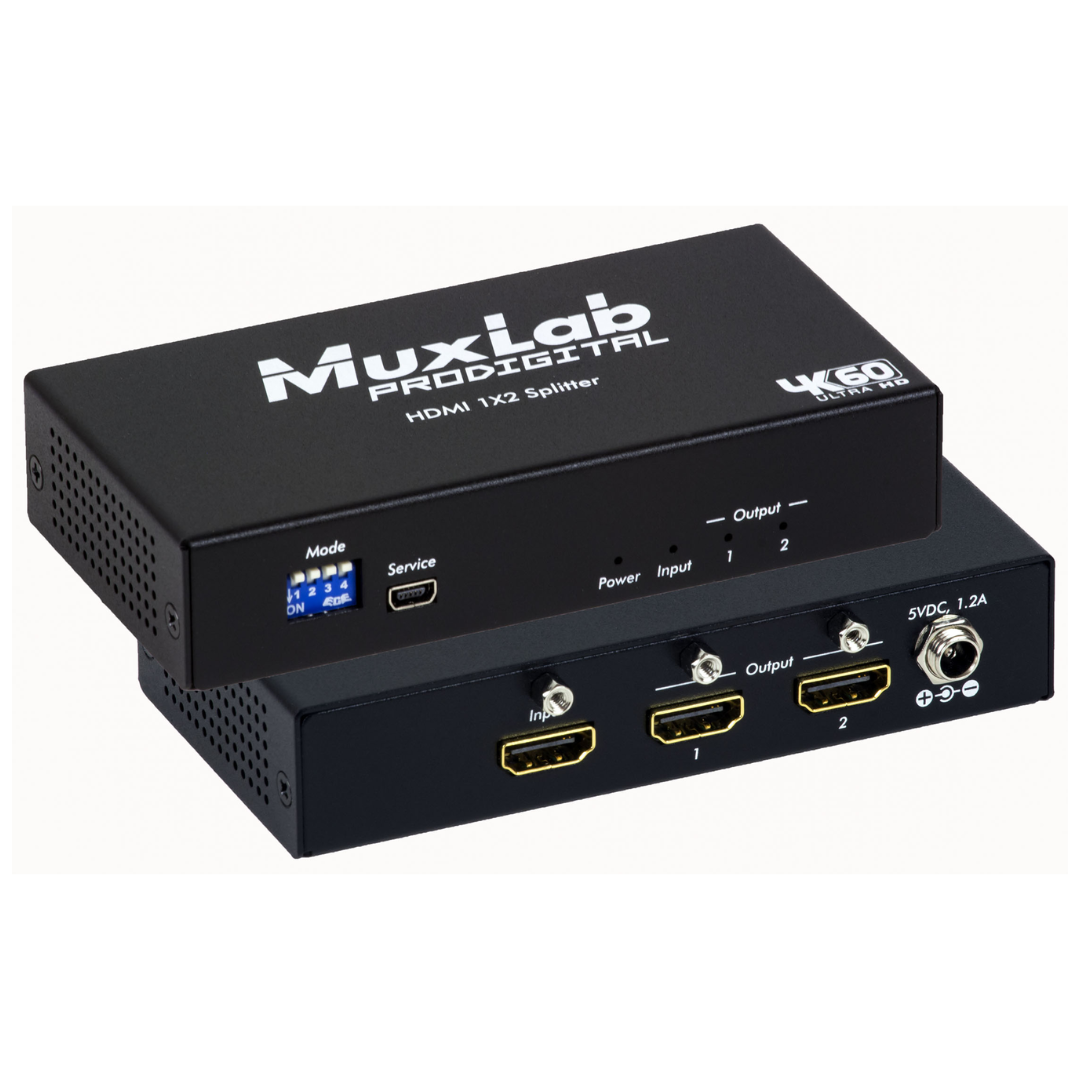 Muxlab HDMI 1×2 Splitter, 4K60