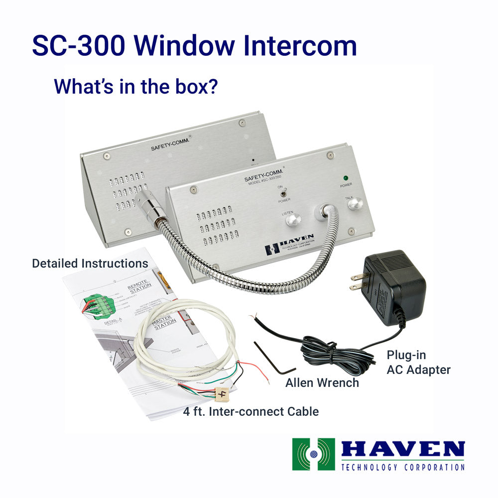 Haven SC-300 Counter Mounted Window Intercom