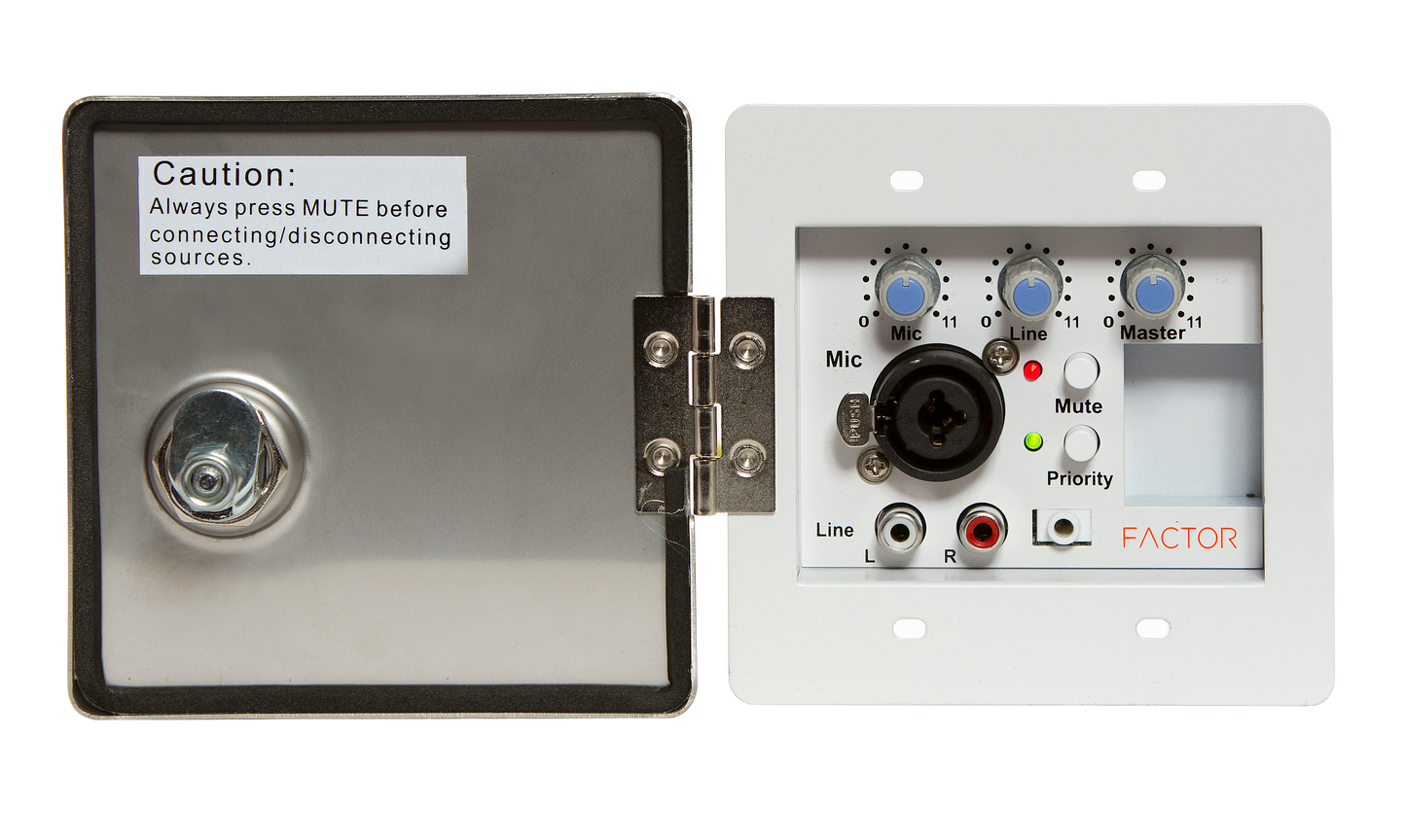 Factor V-RVC-PRO Professional In-wall Mic/Line Preamp/Mixer