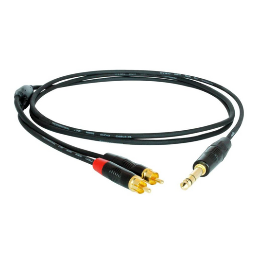 Stereo RCA to 1/4" TRS Cable
