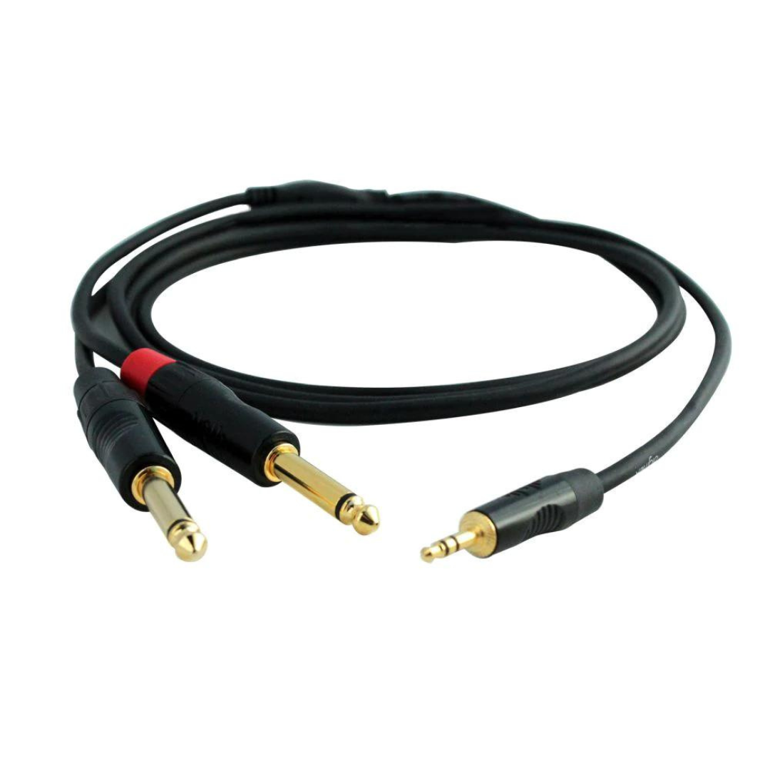 1/8" mini TRS to 2 × 1/4" mono Cable